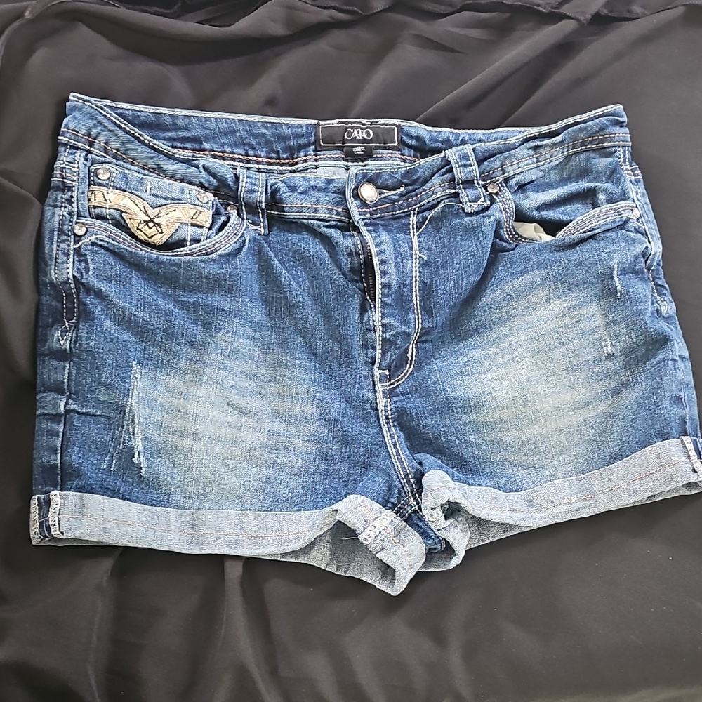 Cato Distressed Blue Denim Women's Shorts